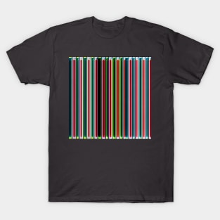 Red and green stripe pattern T-Shirt